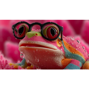 Decoupage Hot Pink Heatwave Hopper The Frog  Tissue Paper