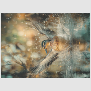 Decoupage Hunting Mallard Duck Landing  Tissue Paper