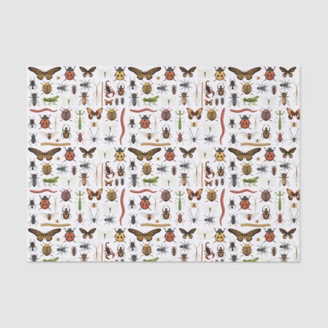 Decoupage Insects Birthday Party Tissue Paper (Front)