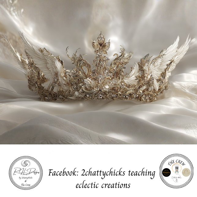 Decoupage Ivory Crown Wing Elements Filigree Tissue Paper (Creator Uploaded)