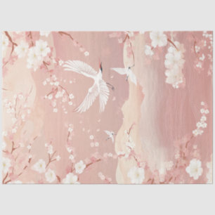 Decoupage Japanese Spring Landscape Cheery Blossom Tissue Paper