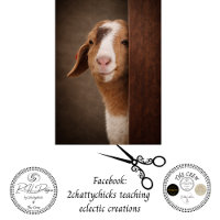 Decoupage Jerry Goat Funny Farmyard Troublemaker
