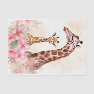 Decoupage jungle giraffe lovers tissue paper