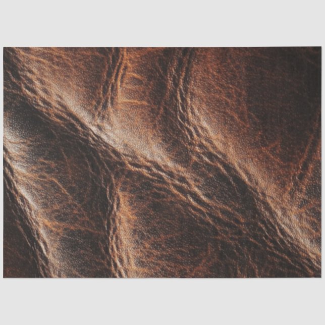 Decoupage Leather Textured Background Coordinating Tissue Paper (Front)