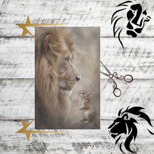 Decoupage Lion Squirrel Pause Between Hearbeats Tissue Paper