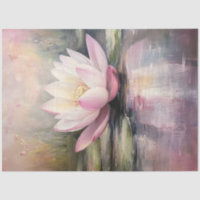 Decoupage Lotus Floating Water Buddha Blossoms