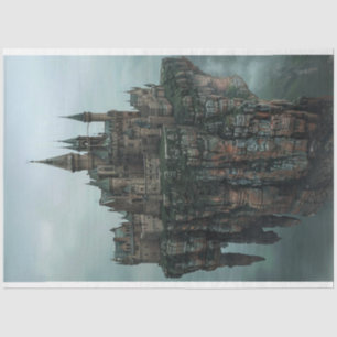 Decoupage Majestic Castle Medieval Fortress  Tissue Paper