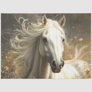 Decoupage Majestic Horse Portrait Painting Dream Tissue Paper