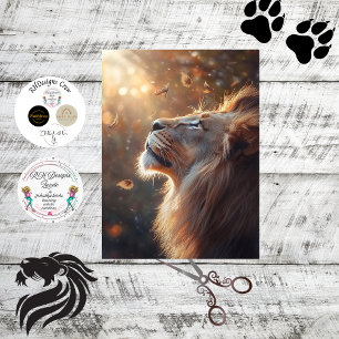 Decoupage Majestic Lion Aariah Lion of God  Tissue Paper