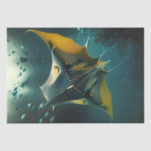 Decoupage Majestic Underwater Manta Ray Ocean  Tissue Paper