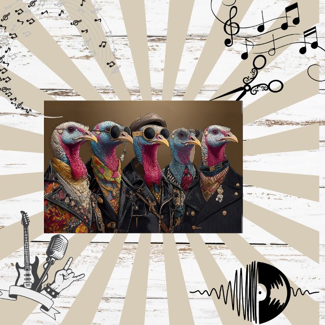 Decoupage Metallica Turkey Feathers Funk Band Tissue Paper (Creator Uploaded)