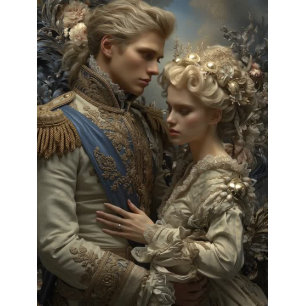 Decoupage Midnight Romance Regal Couple Tissue Paper