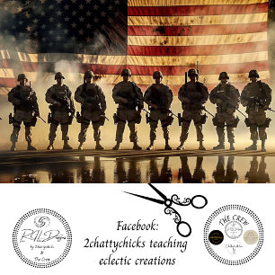 Decoupage Military Patriotic Soldier Lineup Heros Tissue Paper