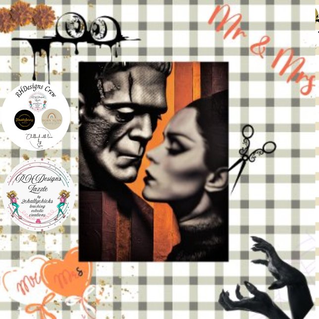 Decoupage Monster & Bride Gothic Monsters Tissue Paper (Creator Uploaded)