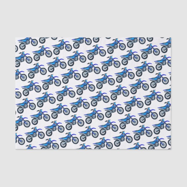 Decoupage Motocross Dirt Bike Birthday Party Tissue Paper (Front)