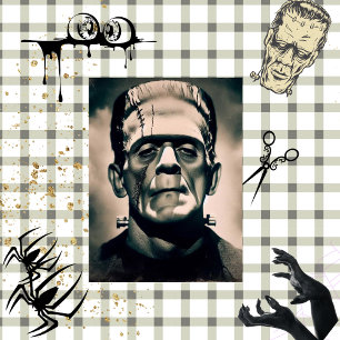 Decoupage Munster Monster Horror Portrait Tissue Paper