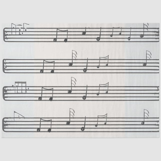 Decoupage Music Sheet Notes  (Front)