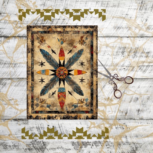 Decoupage Native American Symmetrical Design  Tissue Paper (Creator Uploaded)