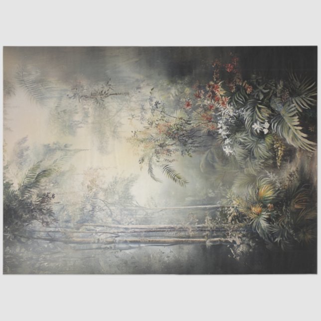 Decoupage Oasis Hidden Garden Hawaii  Tissue Paper (Front)