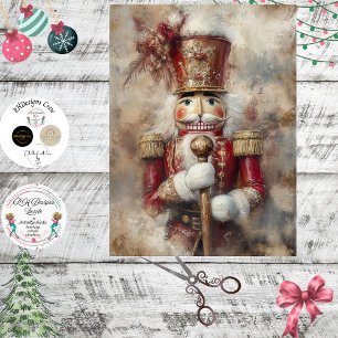 Decoupage Ornate Nutcracker Classic Solider Tissue Paper