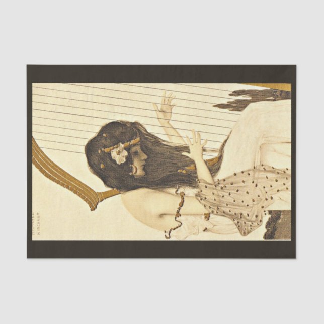 Decoupage Paper 10"x15" - Raphael Kirchner 16 (Front)