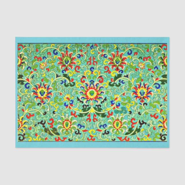 Decoupage Paper 10"x15" - Vintage Textiles 13 (Front)