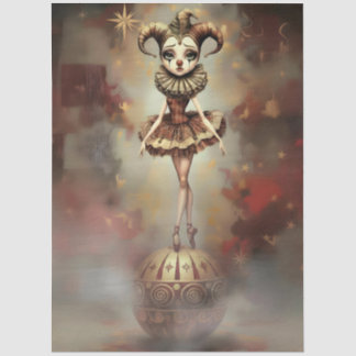 Decoupage Paper Melancholic Clown