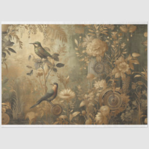 Decoupage Paper Steampunk Botanical Flowers