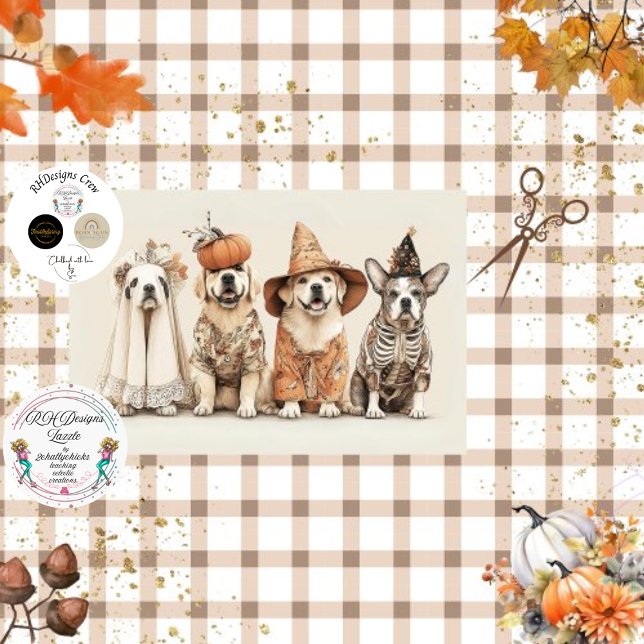 Decoupage Peanut Butter & Doggie Friends Halloween Tissue Paper (Creator Uploaded)