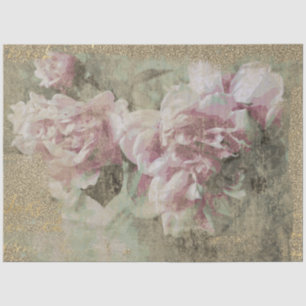 ** Decoupage Peony Floral Vintage Victorian AR23 Tissue Paper