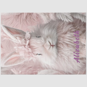 Decoupage Pink Easter Bunny Tissue Paper