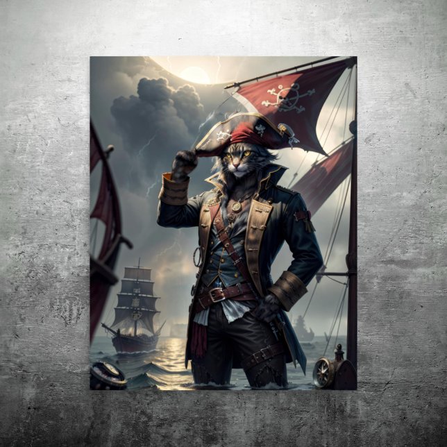 Decoupage - Pirate captain brave Cat -  Tissue Paper (Creator Uploaded)