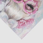 Decoupage Pop Art Fashion Girl Hot Pink Bubble Gum