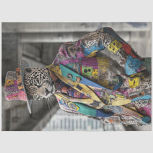 Decoupage Pop Art Fashion Show Leopard Tissue Paper