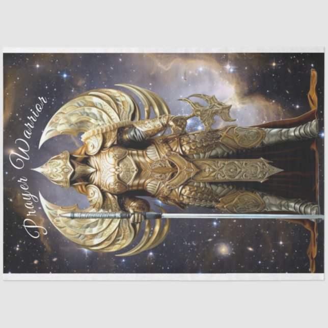 Decoupage Prayer Warrior Full Armour of God  Tissue Paper (Front)