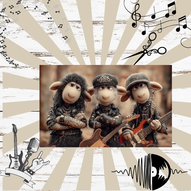 Decoupage Punk Rock Sheep Band  Tissue Paper (Creator Uploaded)