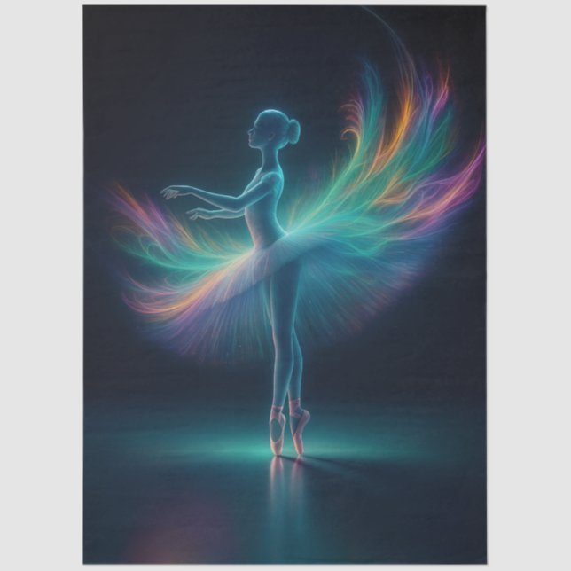 Decoupage Radiant of the Ora Ballerina  Tissue Paper (Front)