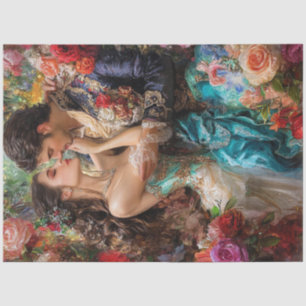 Decoupage Romantic Valentine Couple Embrace  Tissue Paper