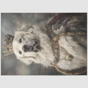 Decoupage Royal Great Pyrenees Named Gunner  Tissue Paper