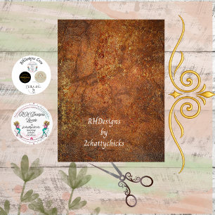 Decoupage Rust Toned Textured Faux Background Tissue Paper