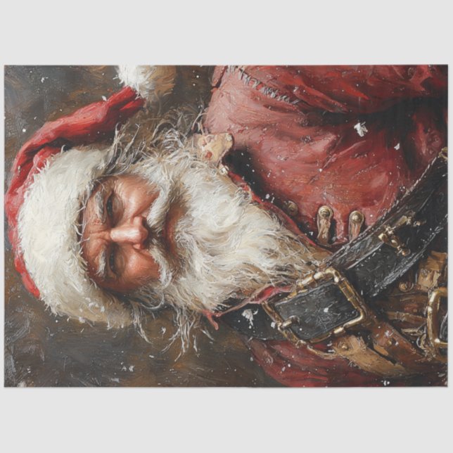 Decoupage Santa as a Pirate  Tissue Paper (Front)