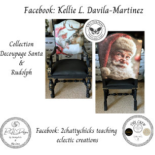 Decoupage Santa Rudolph Landscape North Pole  Tissue Paper