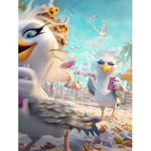 Decoupage Sassiest Trio Wacky Chicks On The Beach  Tissue Paper