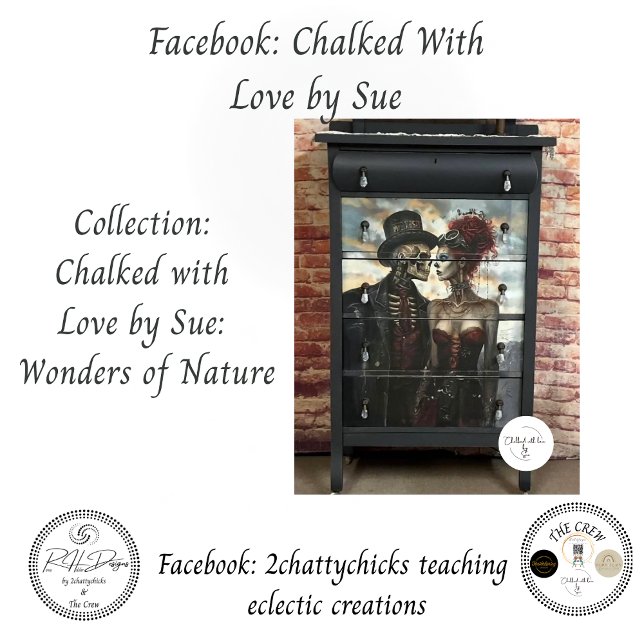 Decoupage Skeleton Couple Victorian Steampunk  Tissue Paper (Creator Uploaded)