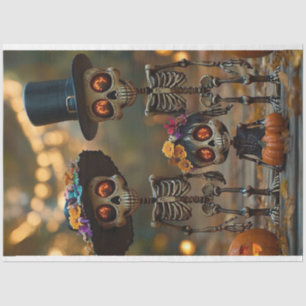 Decoupage Skeleton Family Tissue Paper