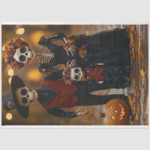 Decoupage Skeleton Grandpa Grandma Bones & Tommy Tissue Paper