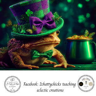 Decoupage St. Patrick's Day Frog Dressed Leprecha  Tissue Paper