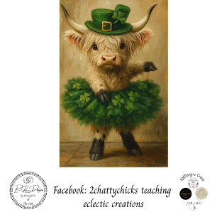 Decoupage St. Patrick's Highland Tutu Charm  Tissue Paper