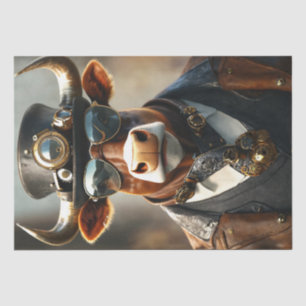 Decoupage Steampunk Bull Sir Bullington Gearhoof Tissue Paper