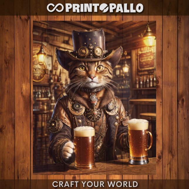 Decoupage - Steampunk Cowboy cat -  Tissue Paper (Creator Uploaded)